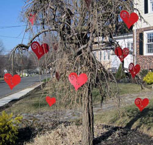 Hanging Heart Tree Ornaments (Set Of 12), Christmas Or Valentines Day Ornaments