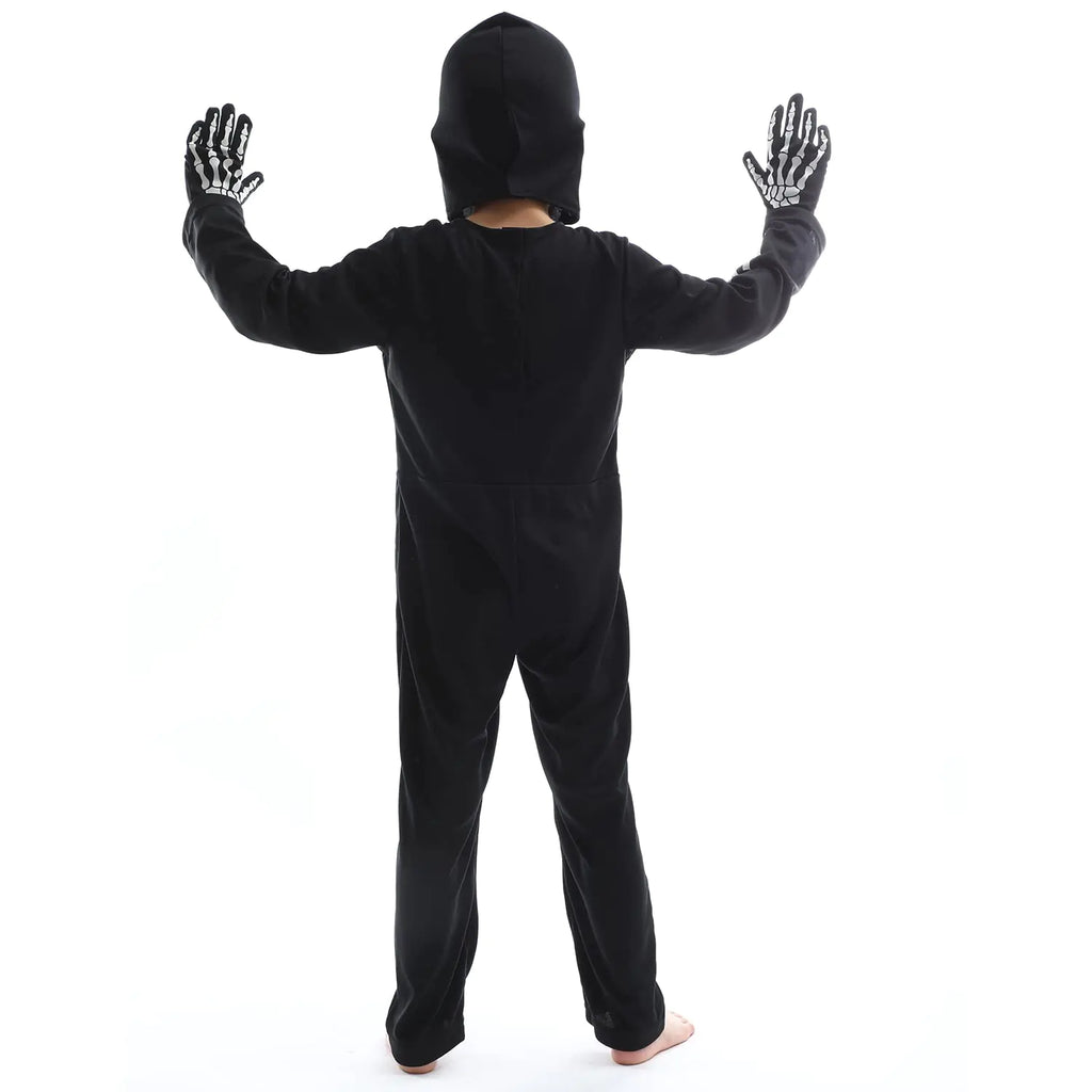 Sincere Party Kids Skeleton Costume | Glow in the Dark Skeletons | Halloween Skeleton Costumes | For Boys and Girls 7-9years | White Gid Skeleton -# BOAA111310001