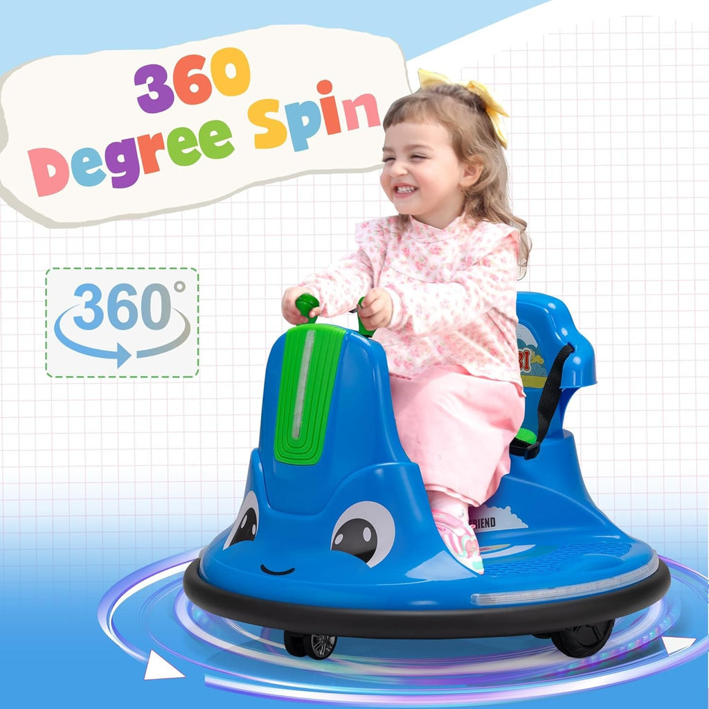 12V Electric Kids Ride-On Snail Baby Bumper Car with Remote Control