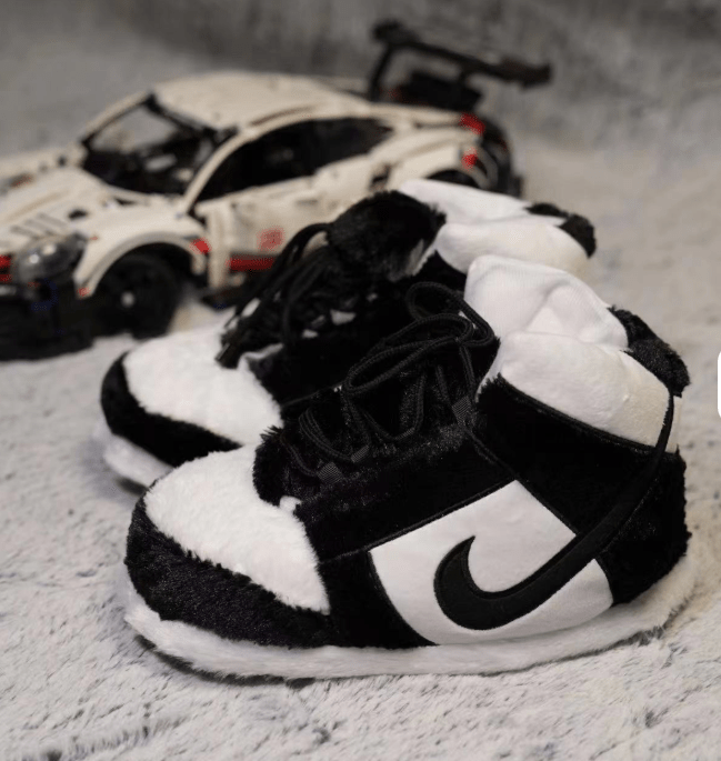 Black and White Panda Sneaker Slippers