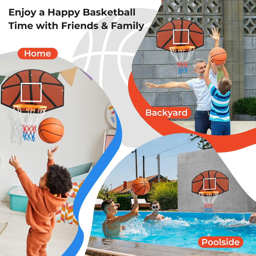 Indoor Outdoor Basketball Games with Large Shatter-proof Backboard