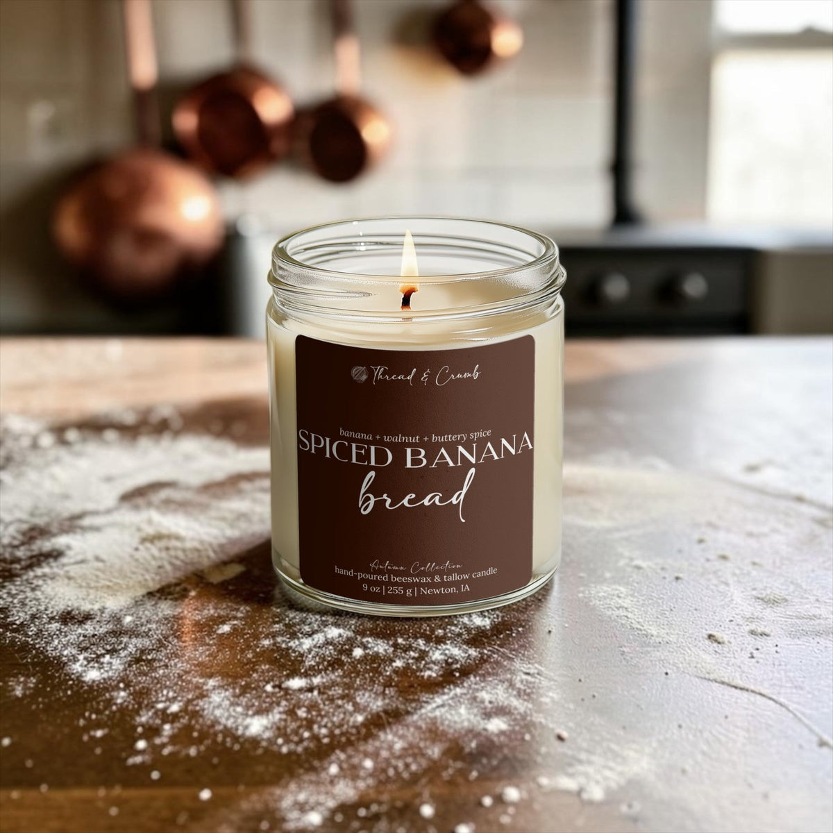 Spiced Banana Bread | Fall Bakery Beeswax + Tallow Candle – Autumn Collection