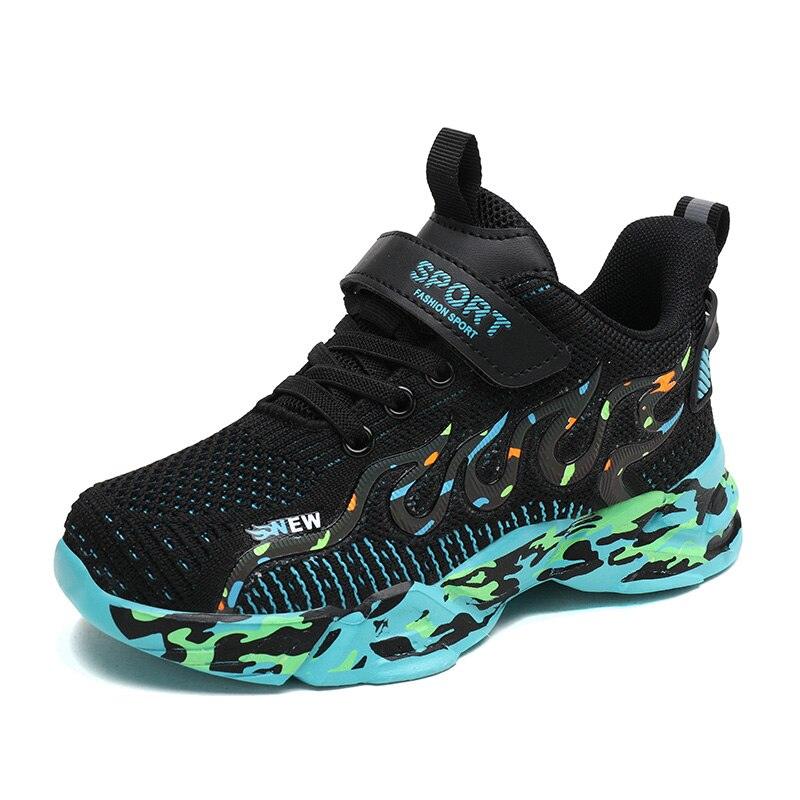 Children's Stretch-Mesh Hook-and-Loop Sneakers