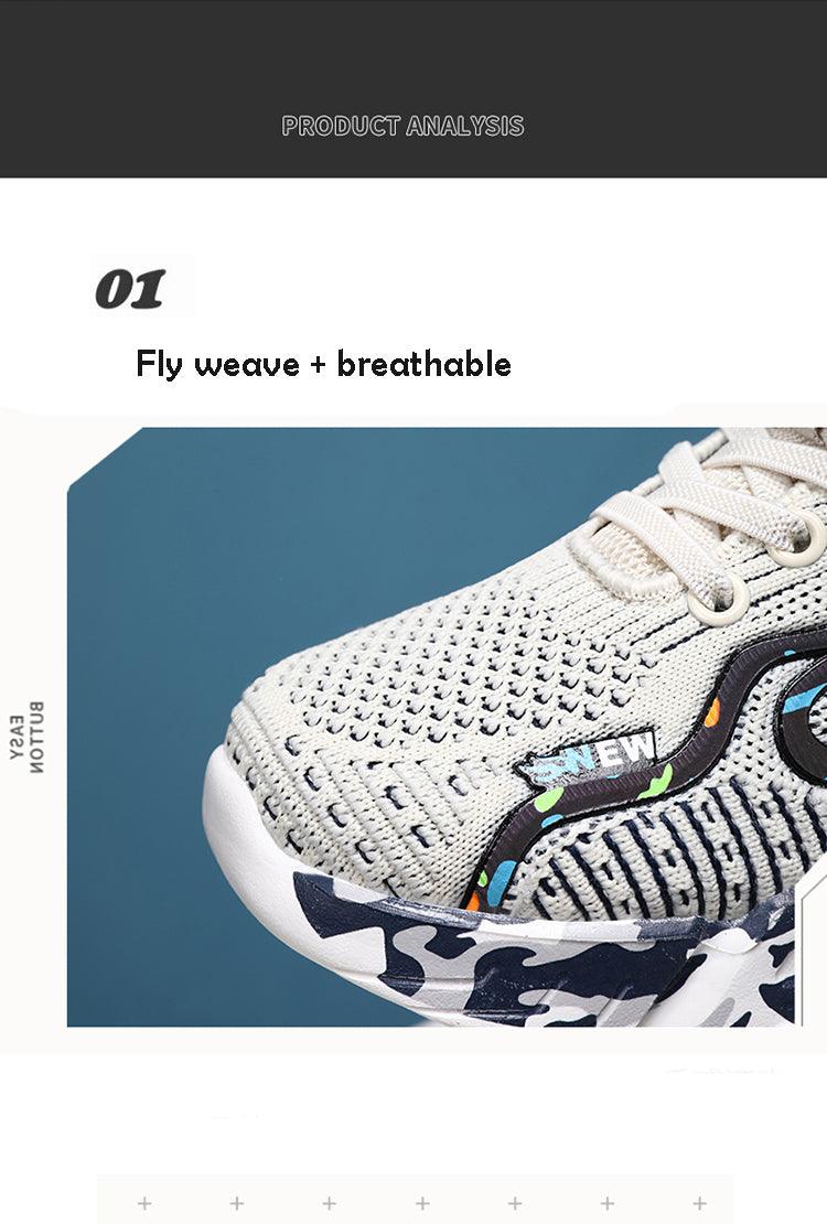 Children's Stretch-Mesh Hook-and-Loop Sneakers
