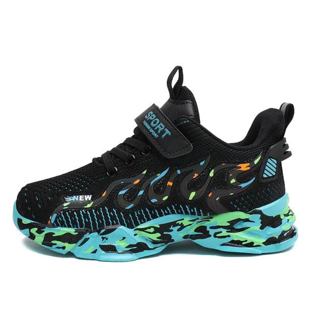 Children's Stretch-Mesh Hook-and-Loop Sneakers