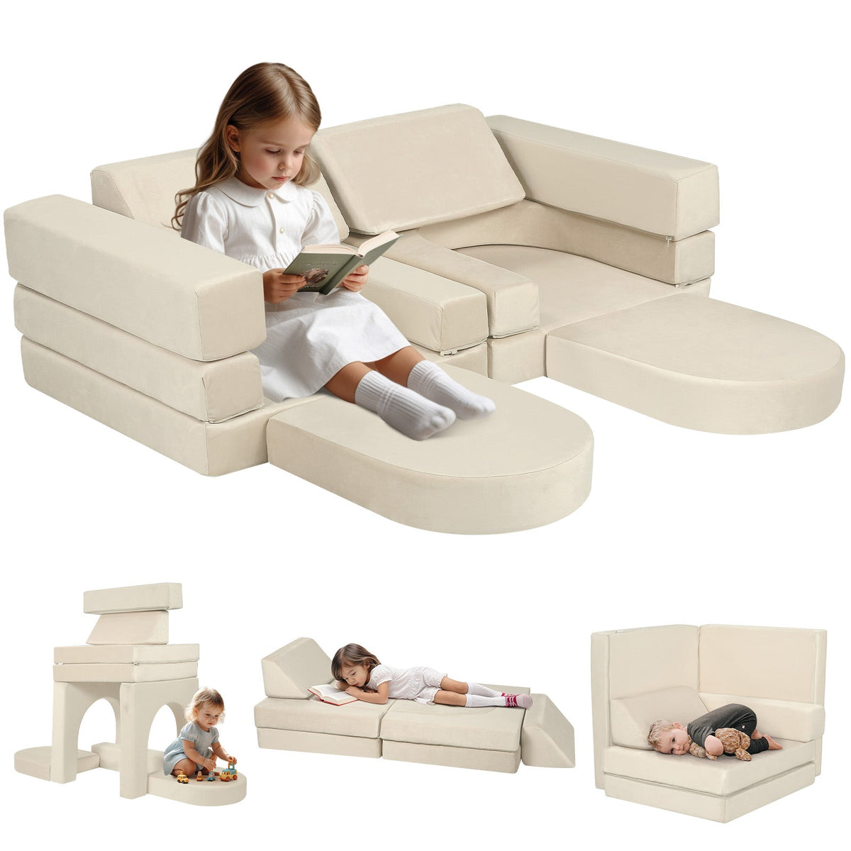 10-Piece Kids Play Couch