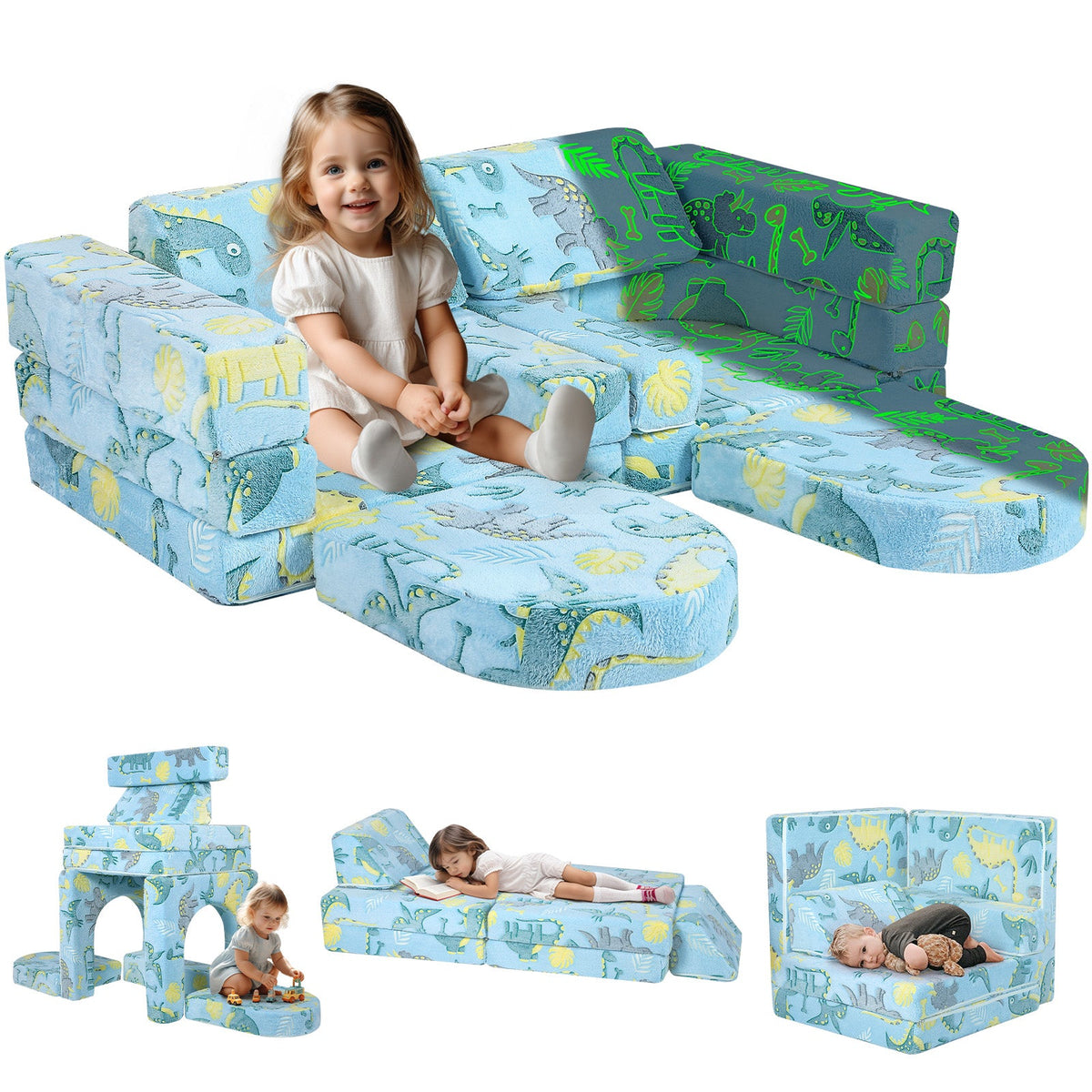 10-Piece Kids Play Couch