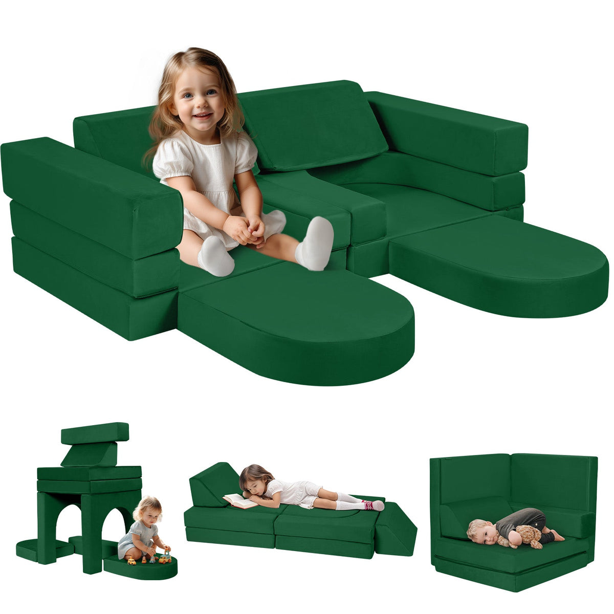10-Piece Kids Play Couch