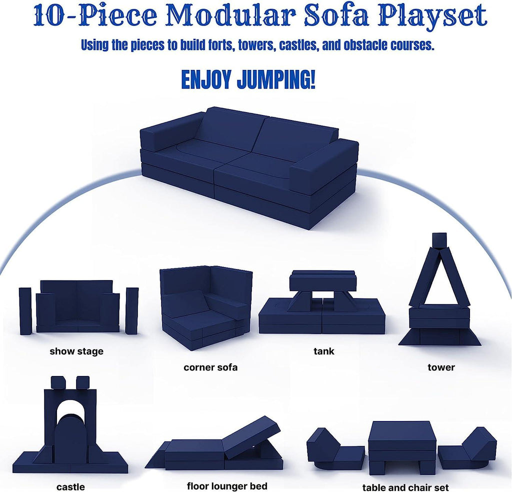 10-Piece Kids Play Couch