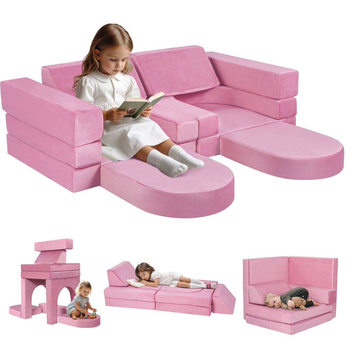 10-Piece Kids Play Couch