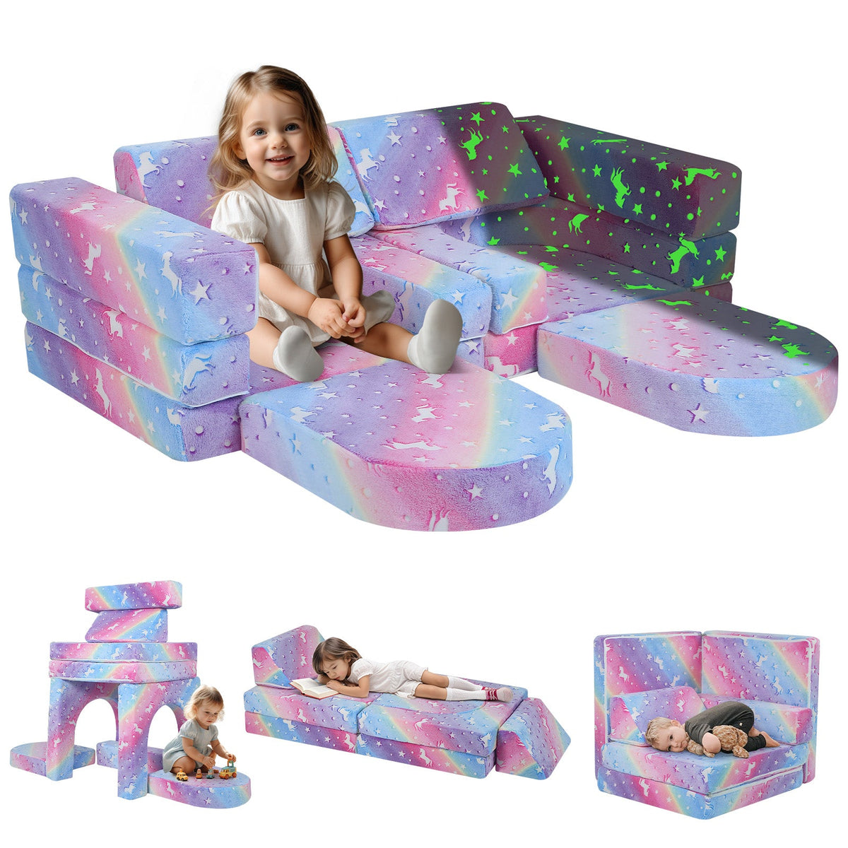 10-Piece Kids Play Couch