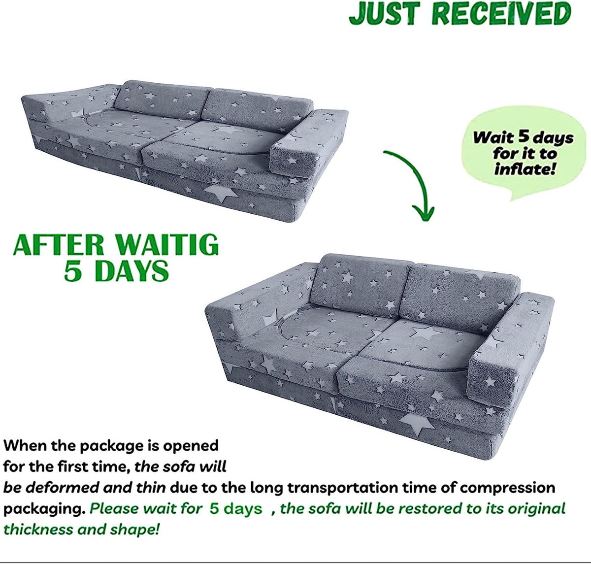 10-Piece Kids Play Couch