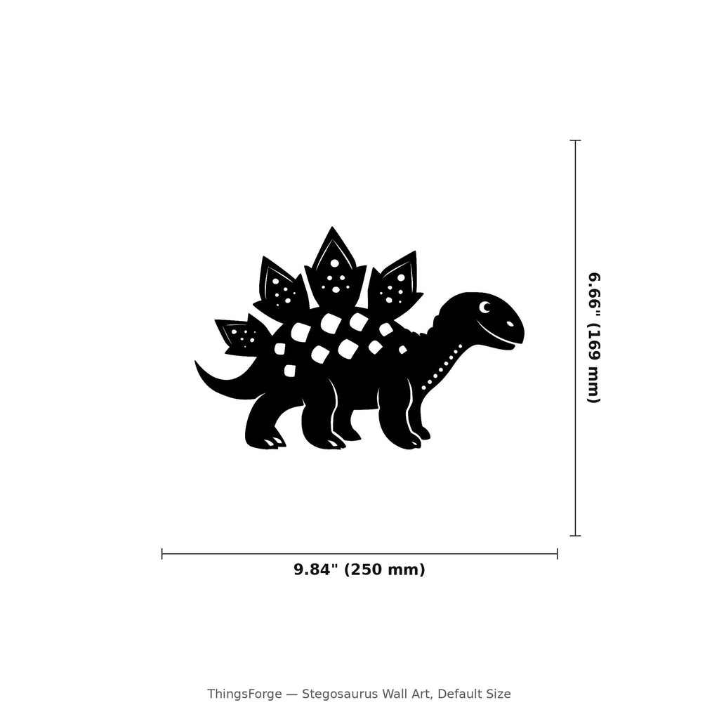 Stegosaurus Wall Art — Friendly Dinosaur Silhouette | 2 Sizes