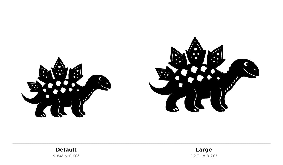 Stegosaurus Wall Art — Friendly Dinosaur Silhouette | 2 Sizes