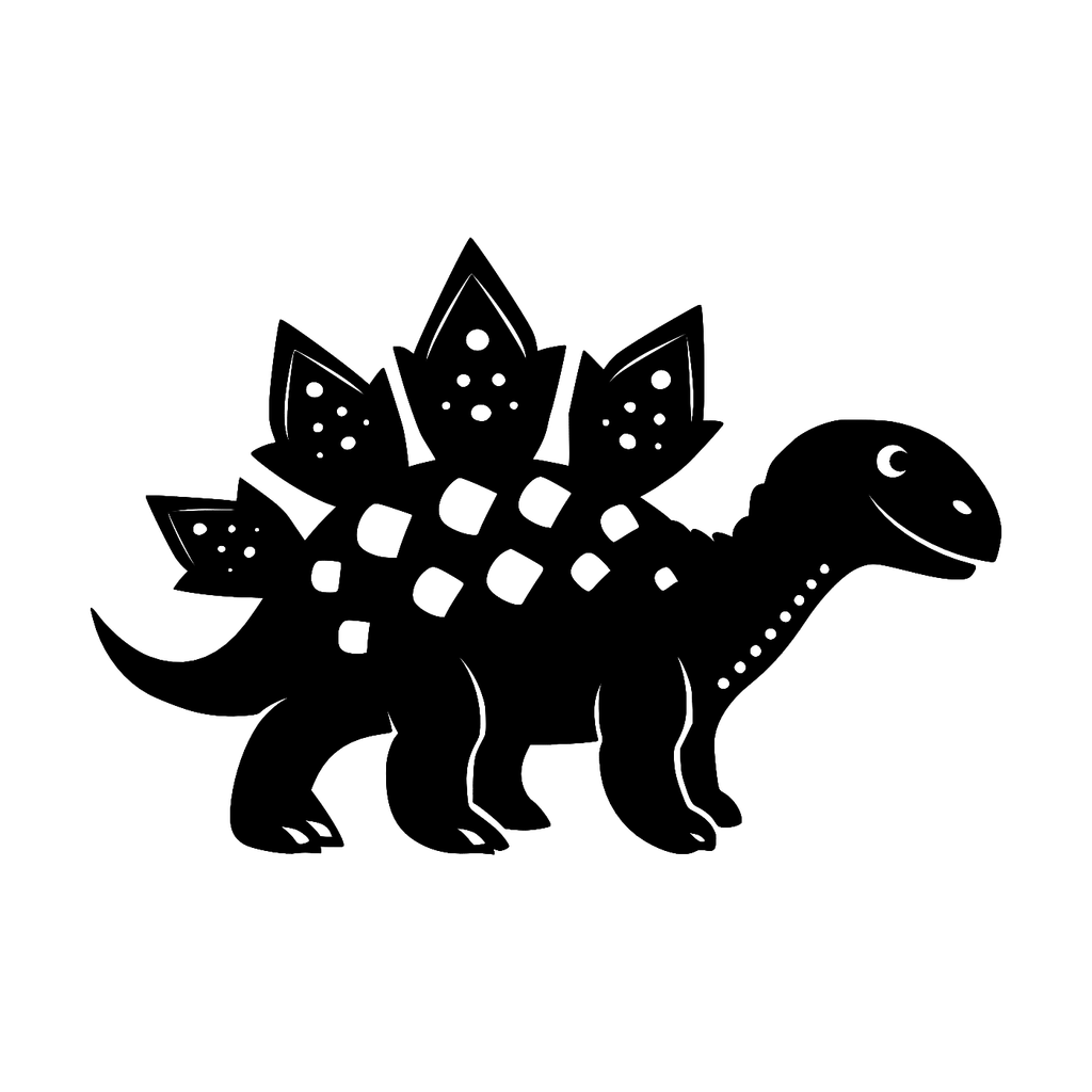 Stegosaurus Wall Art — Friendly Dinosaur Silhouette | 2 Sizes