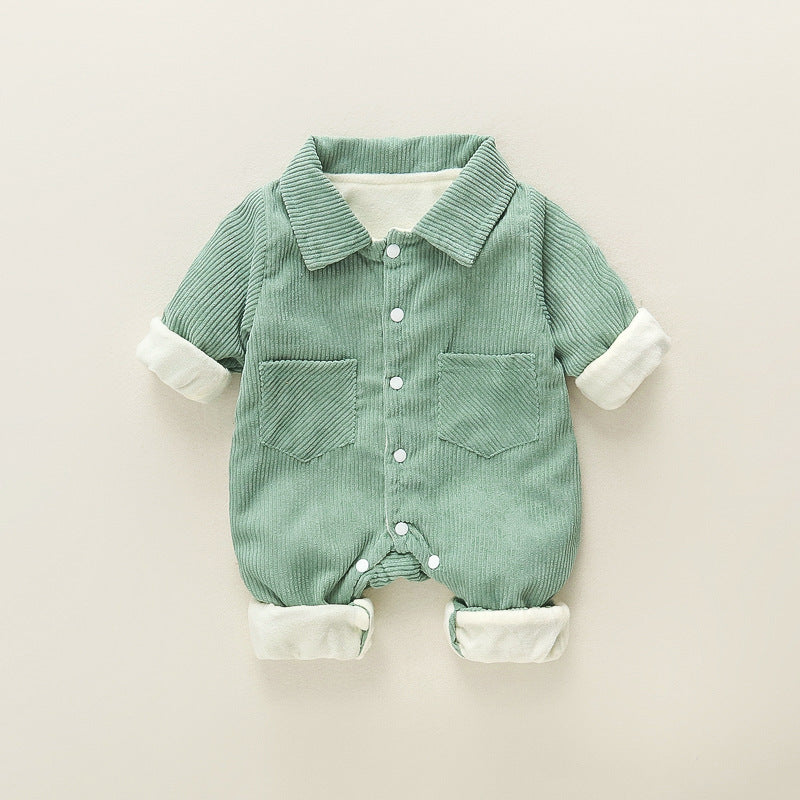 Thickened Cotton Padded Jumpsuit for Newborns