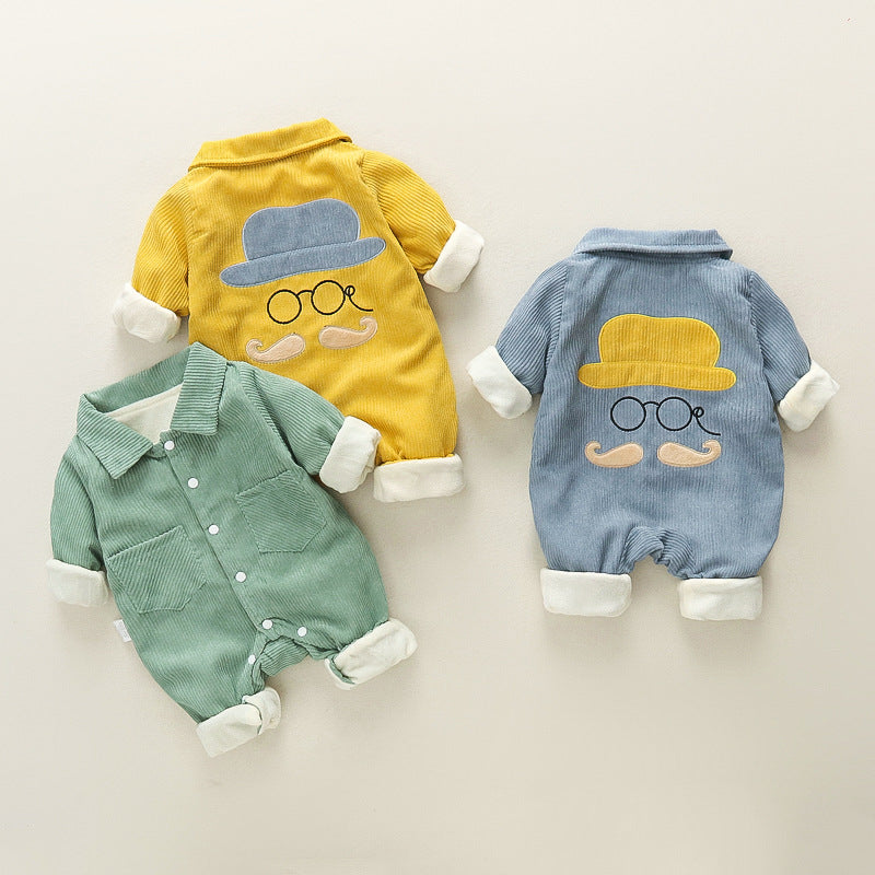 Thickened Cotton Padded Jumpsuit for Newborns