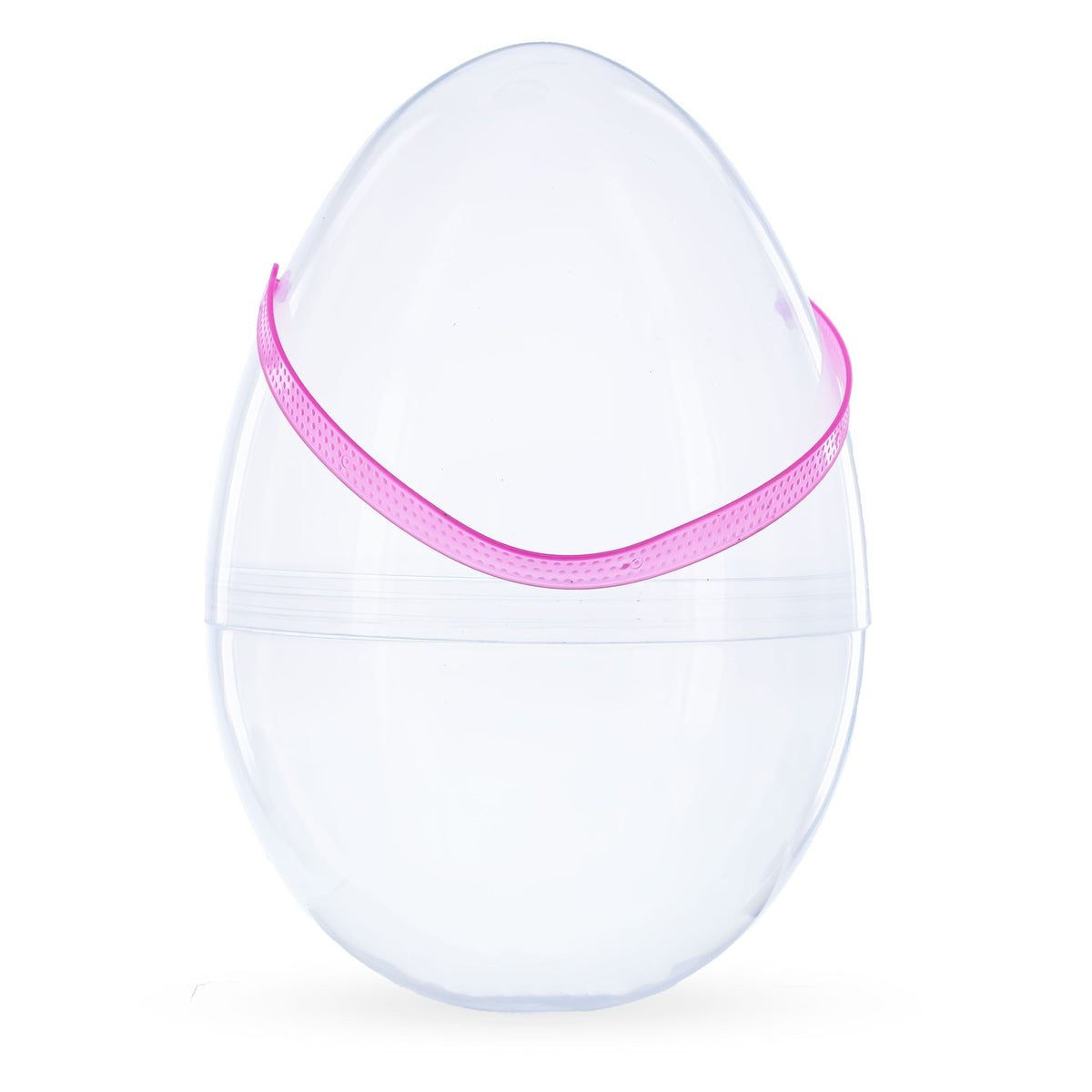Set of 2 Transparent Jumbo Plastic Easter Eggs with Handles Large Size 10 Inches