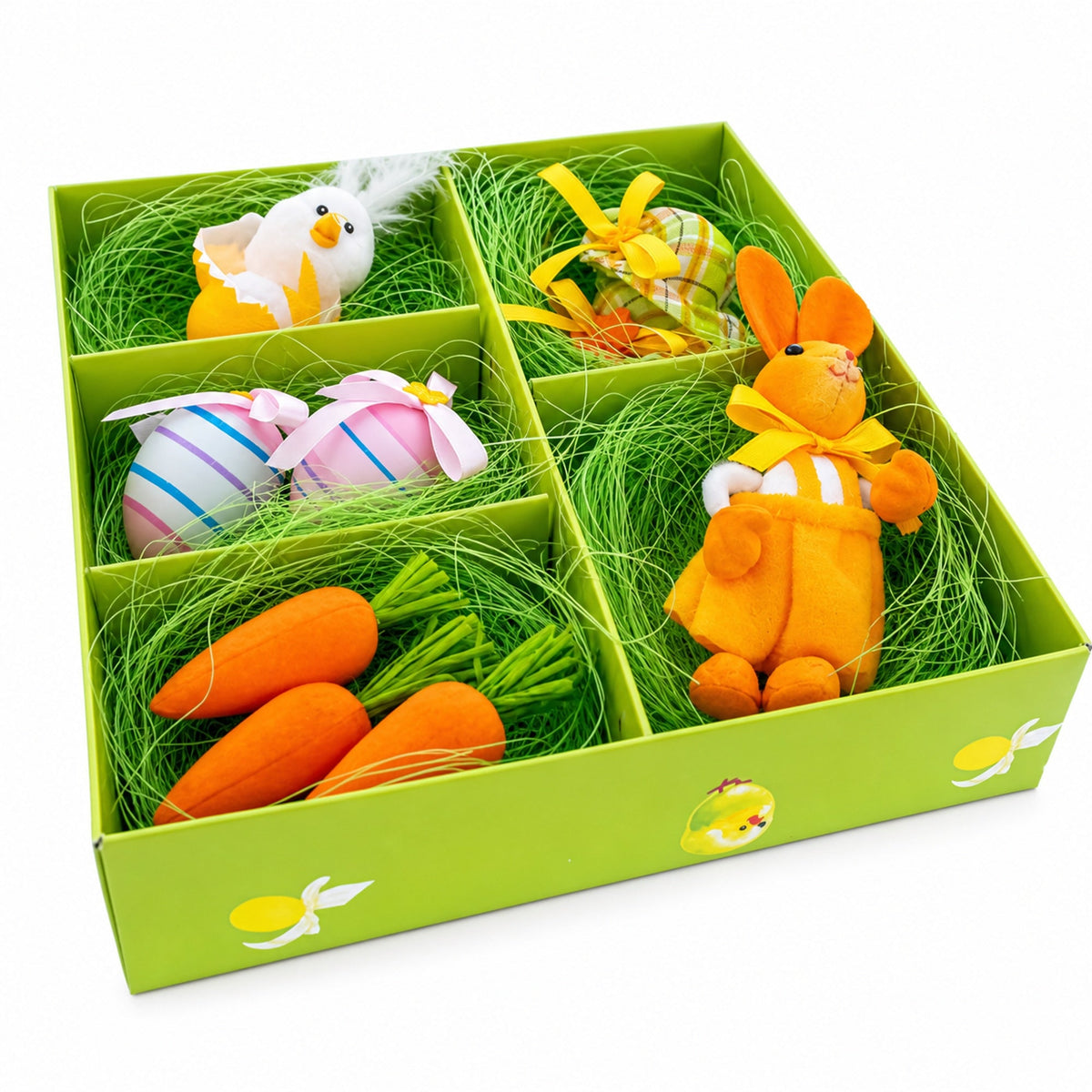 Set of 9 Easter Nest Figurine Accents - Spring Table Display 4 Inches