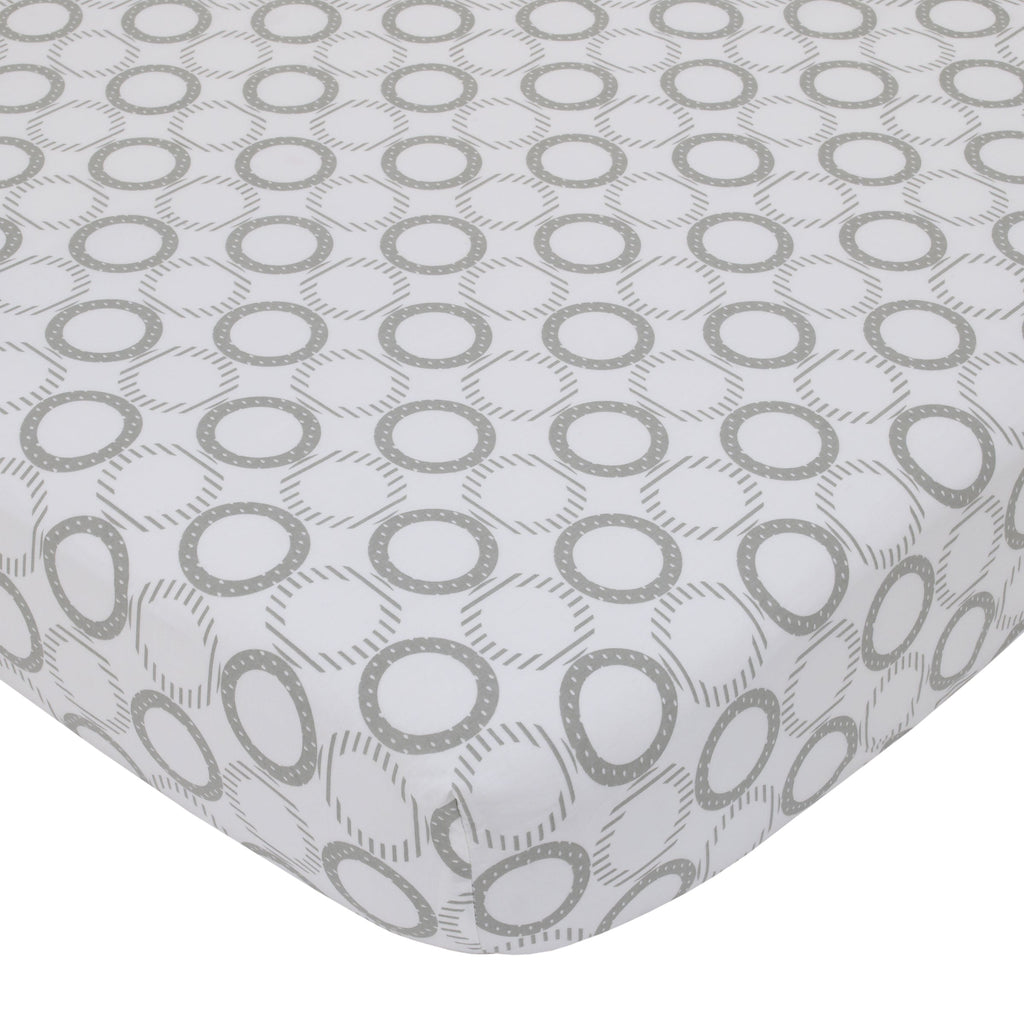 NoJo Dreamer Elephant Blue, Grey 8 Piece Nursery Crib Bedding Set