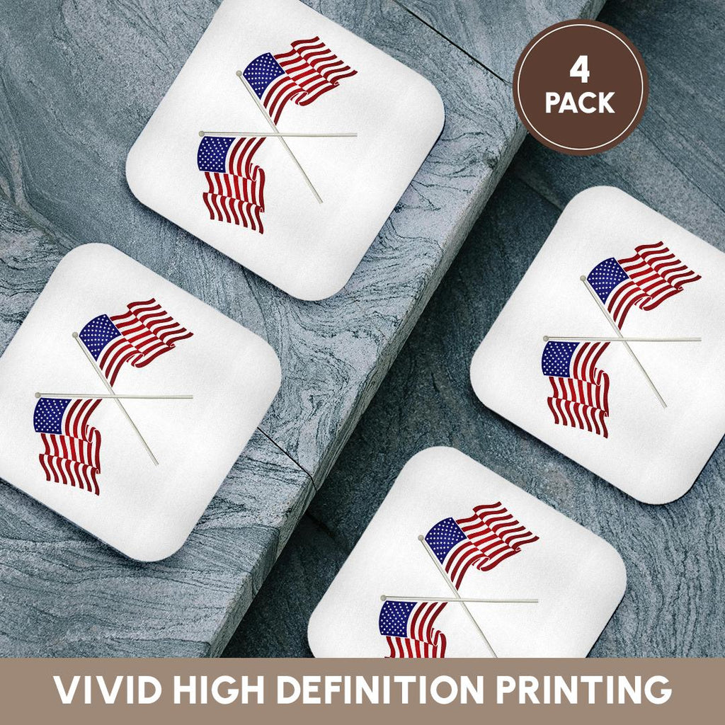 3dRose Andrea Haase Patriotic Art - America Flag Patriotic 4th July Art - Coasters