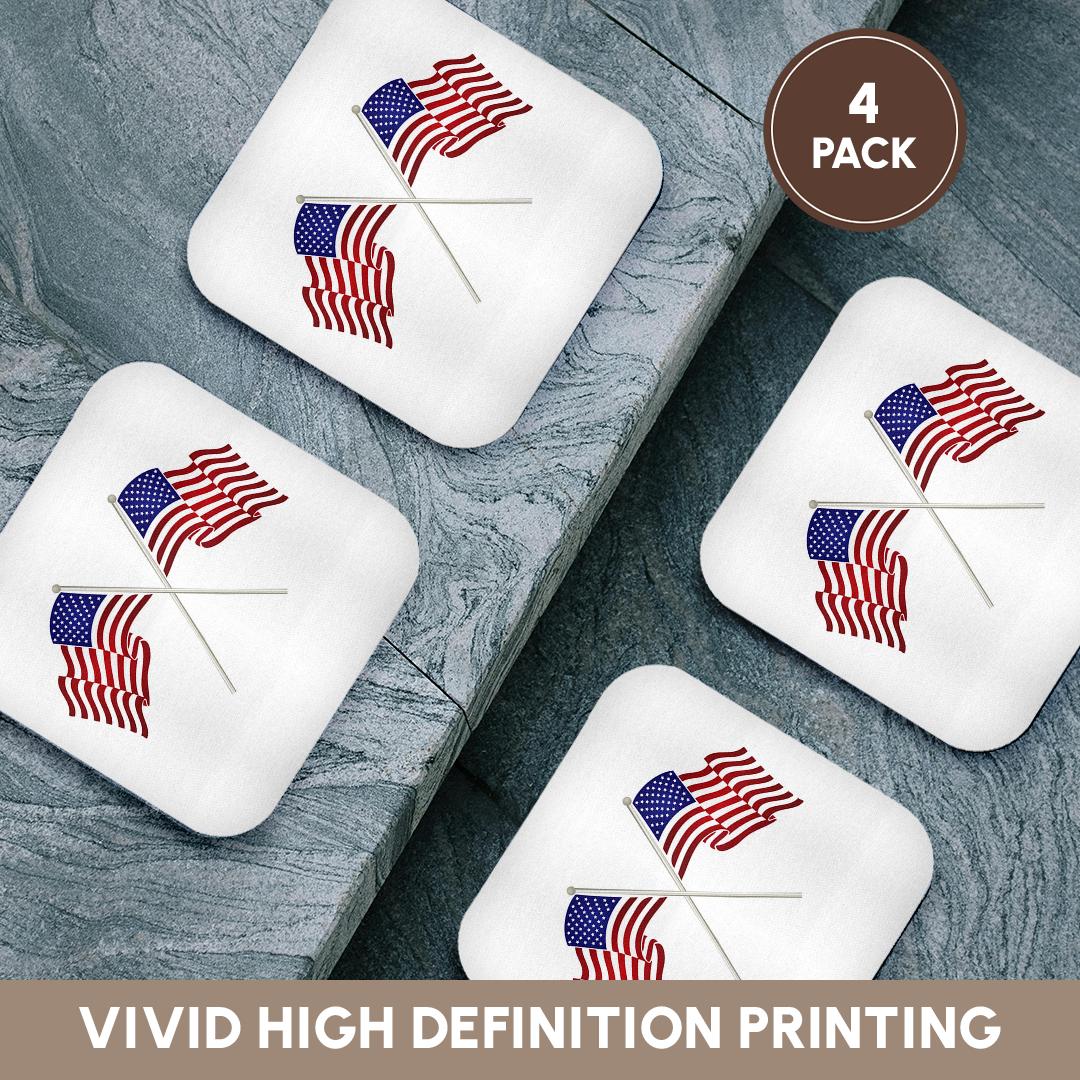 3dRose Andrea Haase Patriotic Art - America Flag Patriotic 4th July Art - Coasters