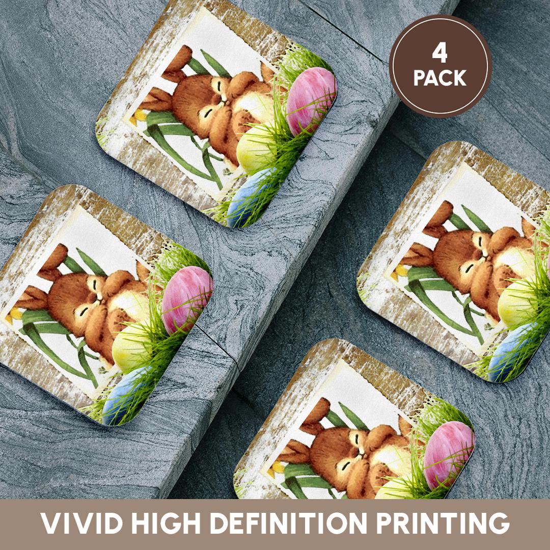 3dRose Susan Brown Designs Holiday Easter - Honey Bunny - Coasters (cst_14885)