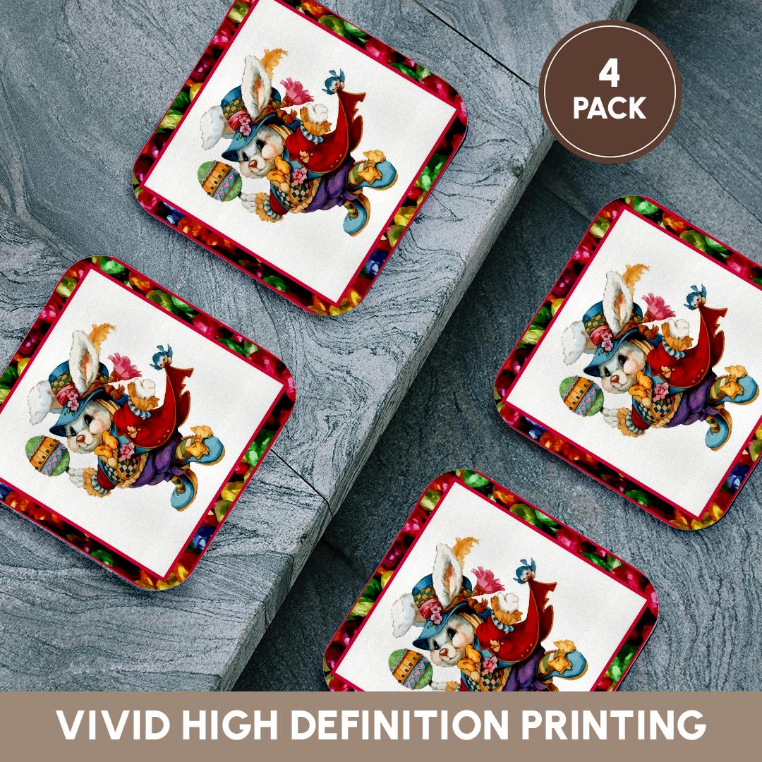 3dRose Susan Brown Designs Holiday Easter - Easter Bunny - Coasters (CST_14857)