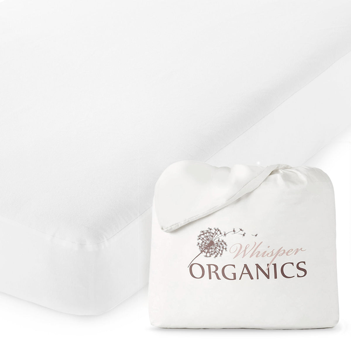 Organic Waterproof Pique Knit Crib Mattress Cover
