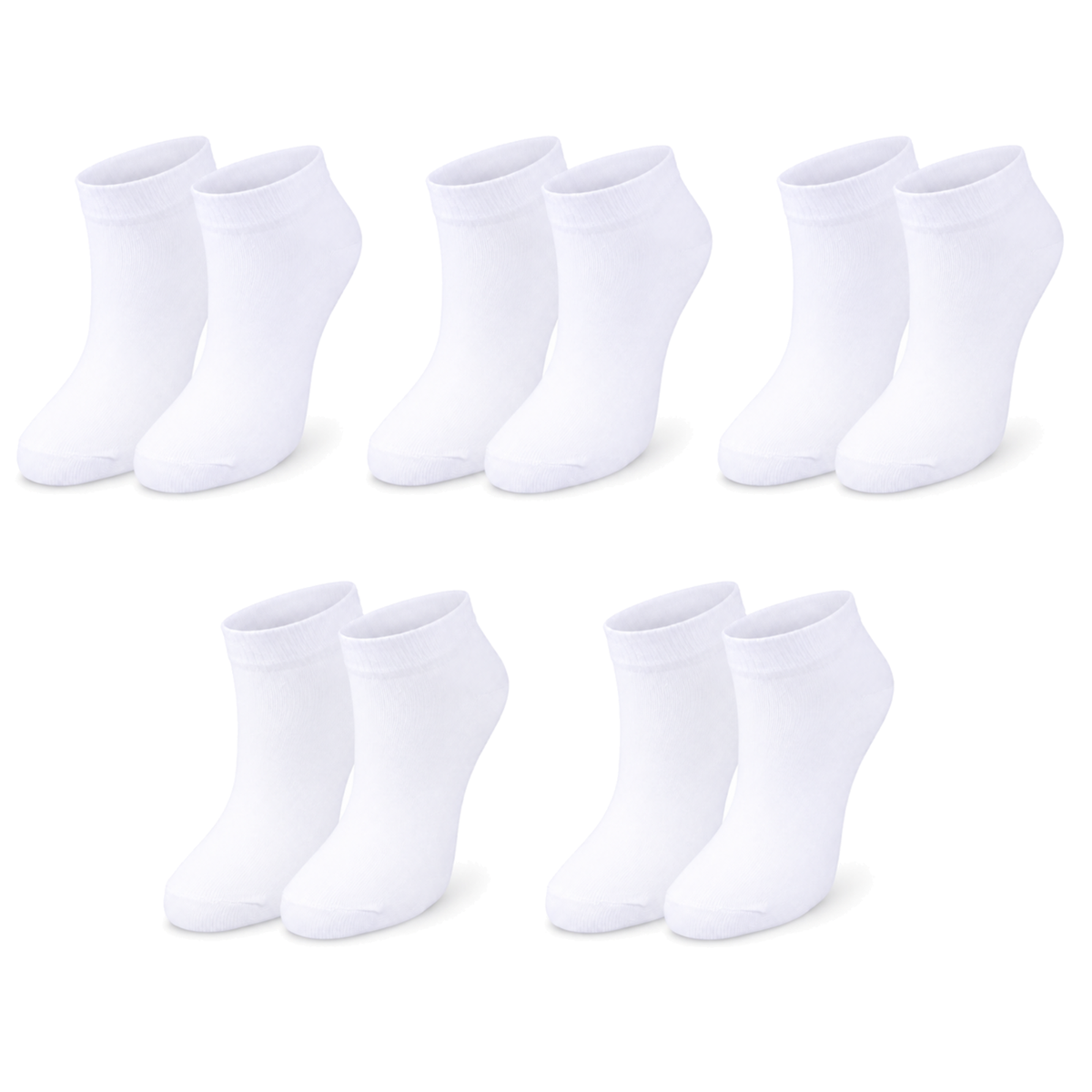 tittimitti® Kids' 98% Organic Cotton Ankle Socks, 5-Pack