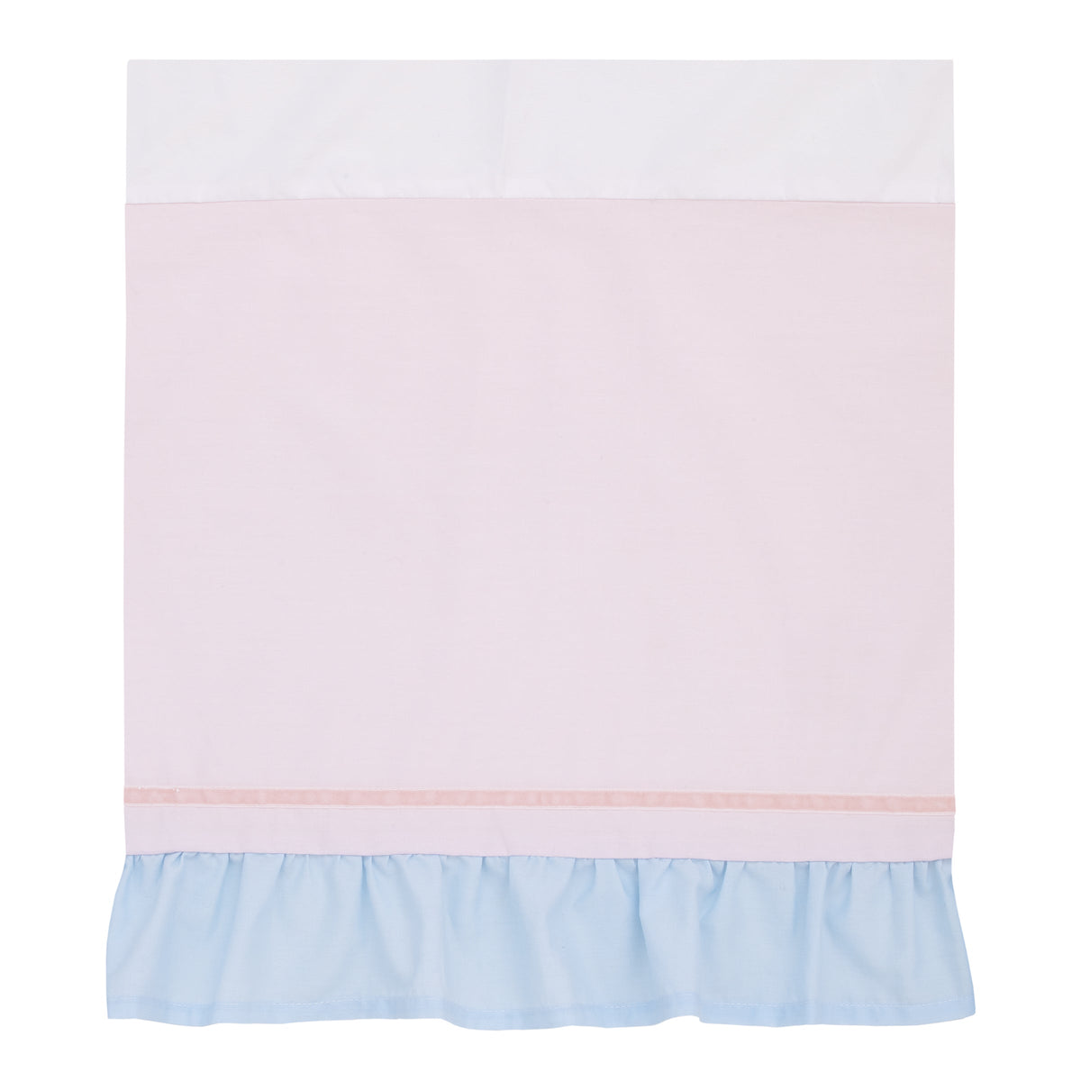 Disney Sweet Princess Light Blue, Pink, and White Cinderella 3 Piece Nursery Crib Bedding Set - Comforter, 100% Cotton Fitted Crib Sheet and Crib Skirt